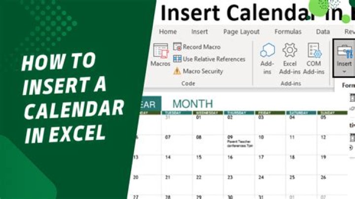 How do you insert a calendar into Word?